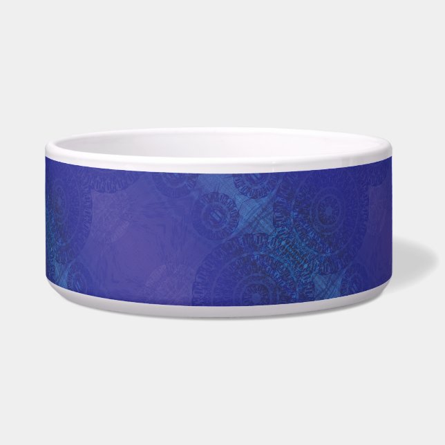 Annahme | Blue Indigo Violet Boho Medallions Napf (Vorderseite)