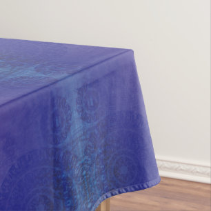 Annahme Blue Indigo Violet Boho Medallions Tischdecke