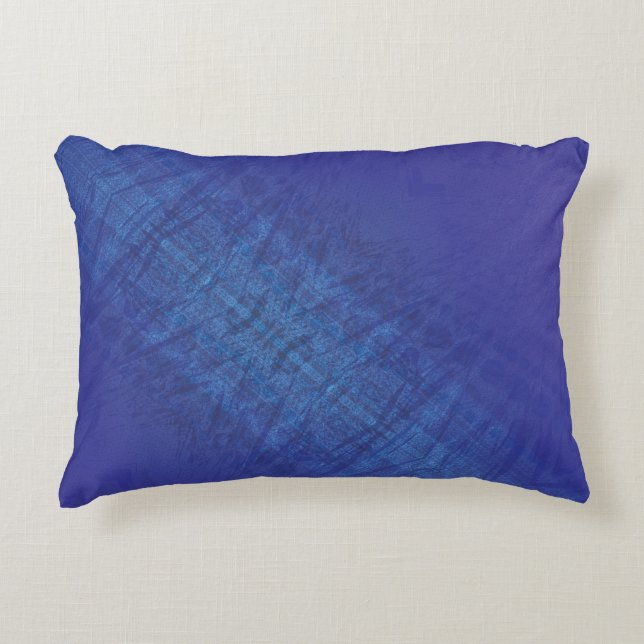 Annahme | Blue Indigo Violet Shibori Muster Dekokissen (Vorderseite)