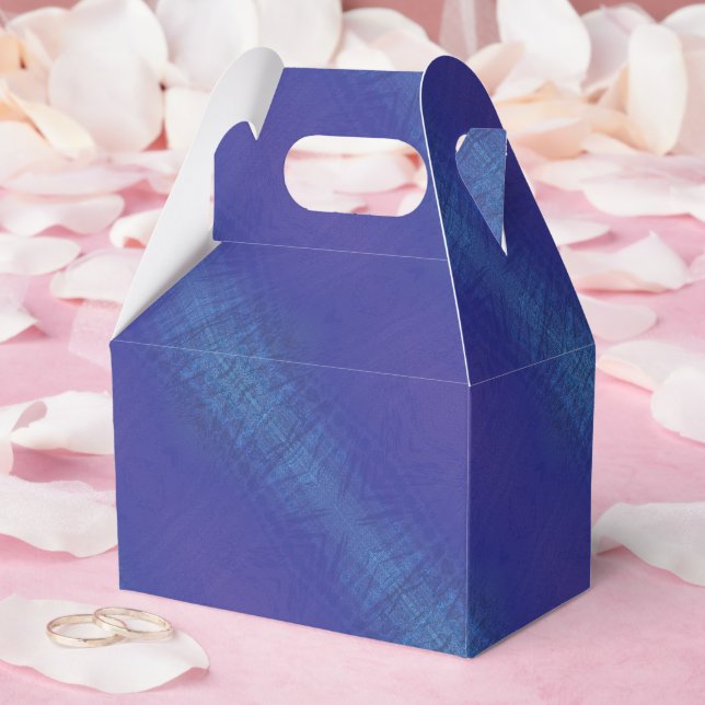 Annahme | Blue Indigo Violet Shibori Muster Geschenkschachtel (Hochzeit)