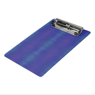 Annahme   Blue Indigo Violet Shibori Muster Mini Klemmbrett