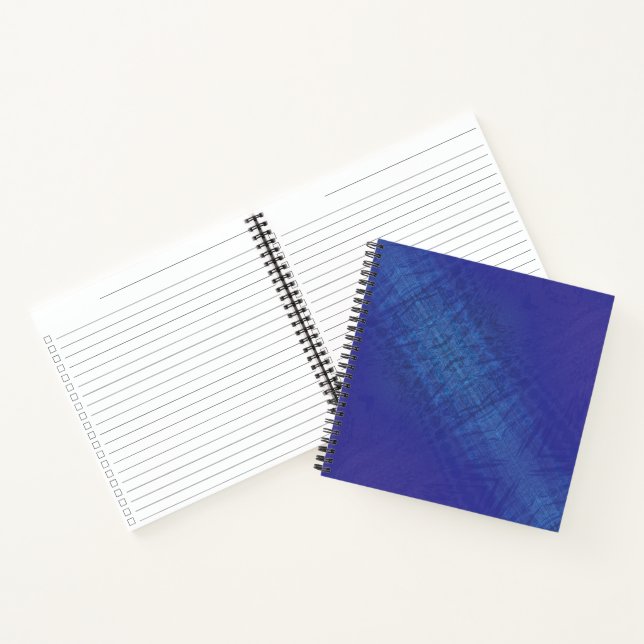 Annahme | Blue Indigo Violet Shibori Muster Notizbuch (Innenseite)
