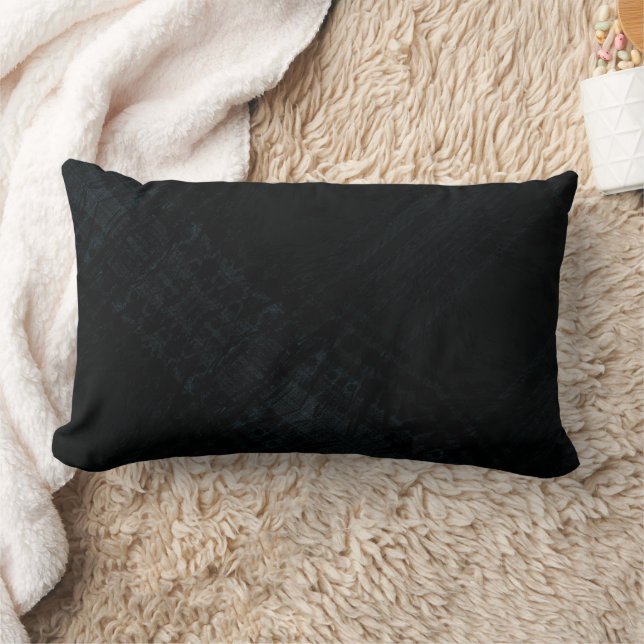 Annahme | Dark Shibori Texture Lendenkissen (Decke)