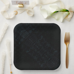 Annahme   Dark Shibori Texture Pappteller