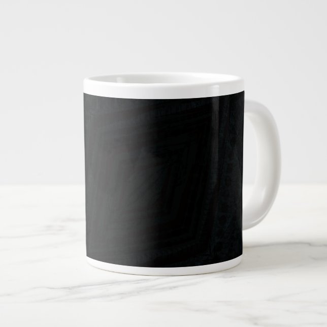 Annahme | dunkle geometrische Textur Jumbo-Tasse (Vorderseite Rechts)