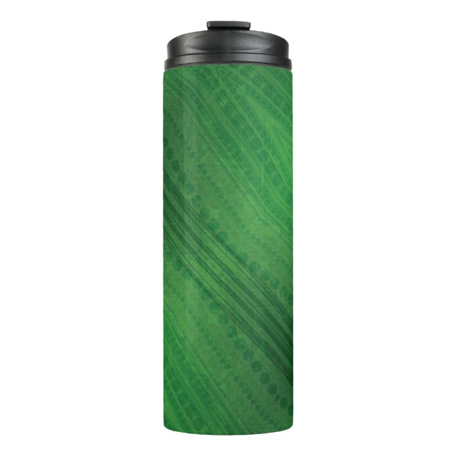Annahme | Green Eclectic Boho Muster Thermosbecher (Vorderseite)
