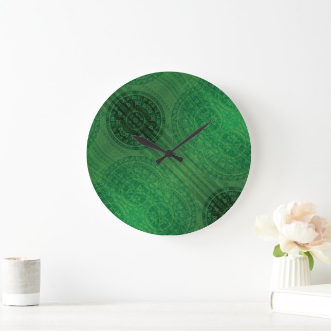 Annahme | Medaillen für grüne Meditation Große Wanduhr (Zuhause)