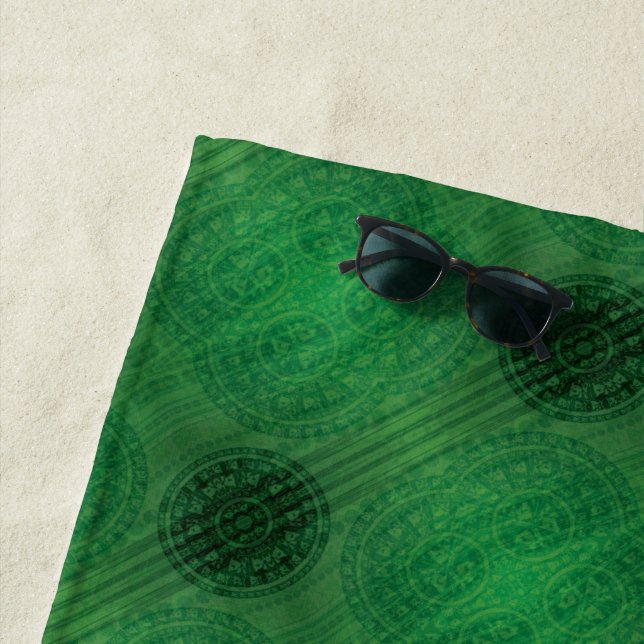 Annahme | Medaillen für grüne Meditation Strandtuch (Beispiel)