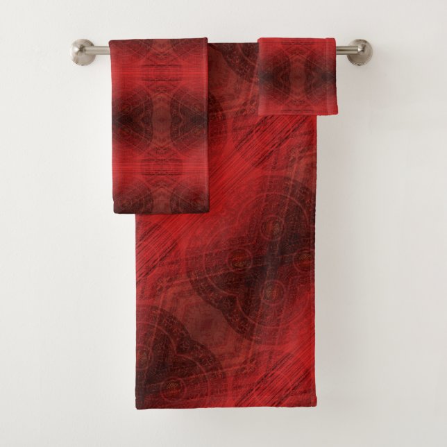 Annahme | Medallin der Roten Meditation Badhandtuch Set (Insitu)