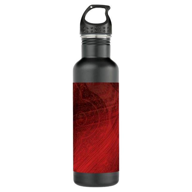 Annahme | Medallin der Roten Meditation Edelstahlflasche (Vorderseite)