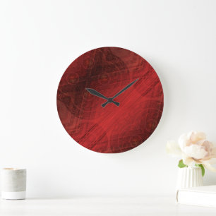 Annahme   Medallin der Roten Meditation Große Wanduhr
