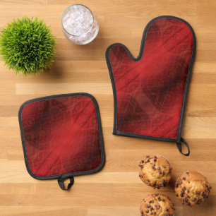 Annahme Medallin der Roten Meditation Ofenhandschuh & Topflappen-Set