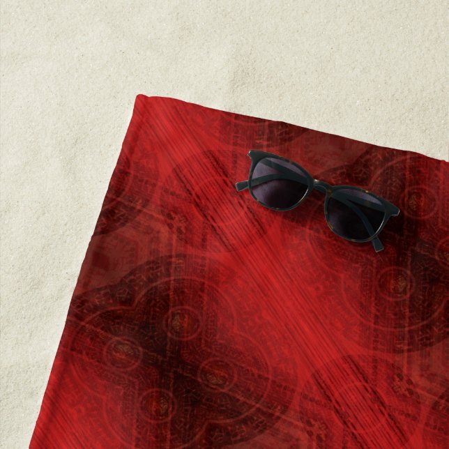 Annahme | Medallin der Roten Meditation Strandtuch (Beispiel)