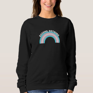 Annahme nichts Transgender Pride Trans Rainbow Lgb Sweatshirt