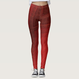 Annahme Red Eclectic Boho Pattern Leggings