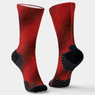 Annahme Red Eclectic Boho Pattern Socken