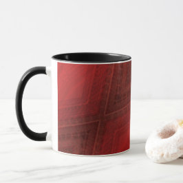 Annahme | Red Eclectic Boho Pattern Tasse