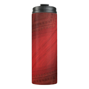 Annahme   Red Eclectic Boho Pattern Thermosbecher