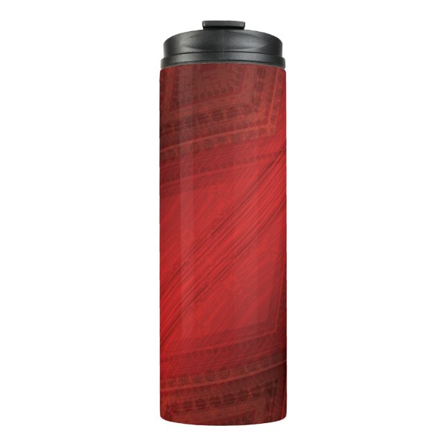 Annahme | Red Eclectic Boho Pattern Thermosbecher (Vorderseite)