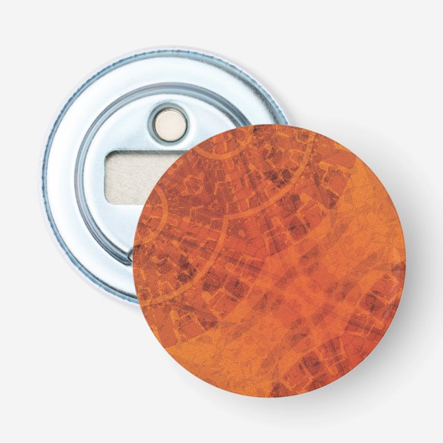 Annahme | Red Orange Yellow Boho Medallions Flaschenöffner (Vorderseite)