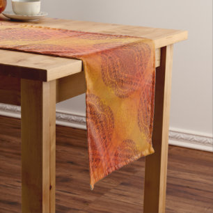 Annahme Red Orange Yellow Boho Medallions Großer Tischläufer