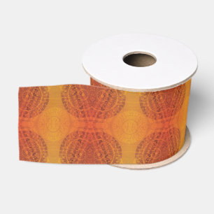 Annahme   Red Orange Yellow Boho Medallions Ripsband