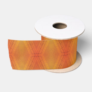 Annahme   Red Orange Yellow Shibori Muster Satinband