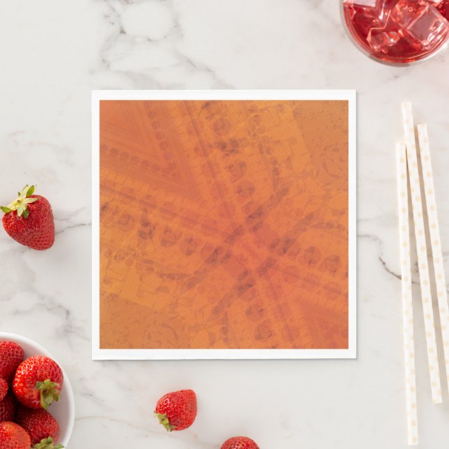Annahme | Red Orange Yellow Shibori Muster Serviette (Beispiel)