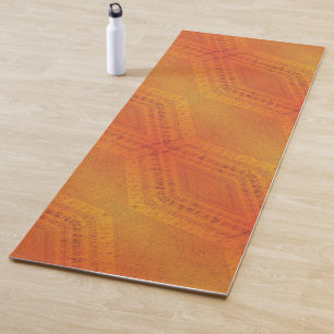 Annahme Red Orange Yellow Shibori Muster Yogamatte