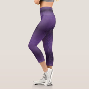 Annahme Violet Eclectic Boho Pattern Capri Leggings