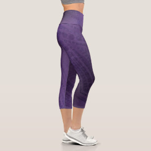 Annahme   Violet Eclectic Boho Pattern Capri Leggings