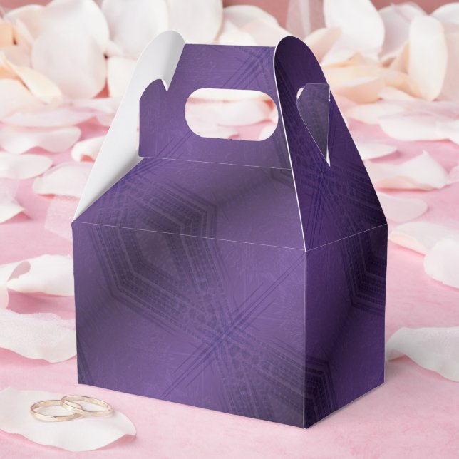 Annahme | Violet Eclectic Boho Pattern Geschenkschachtel (Hochzeit)