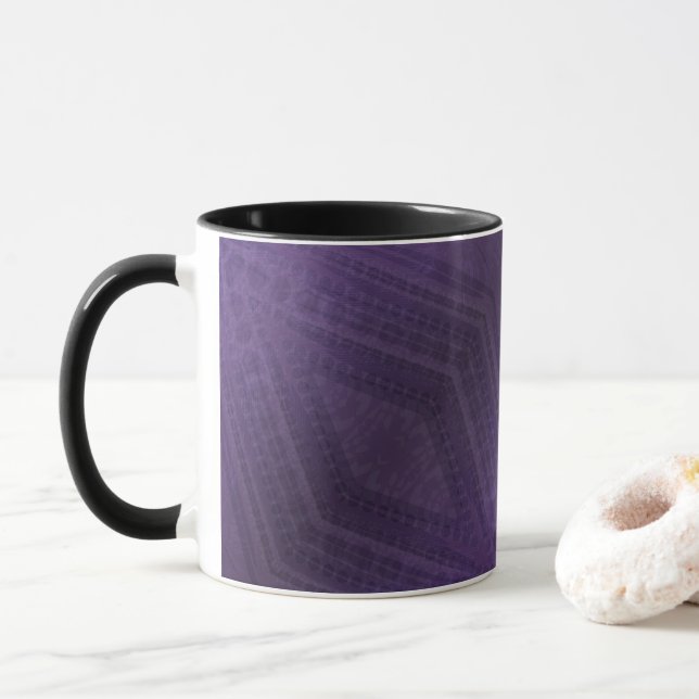 Annahme | Violet Eclectic Boho Pattern Tasse (Mit Donut)