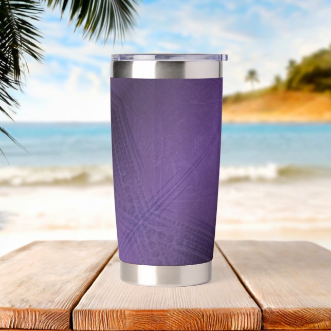Annahme | Violet Eclectic Boho Pattern Thermobecher (Strand)