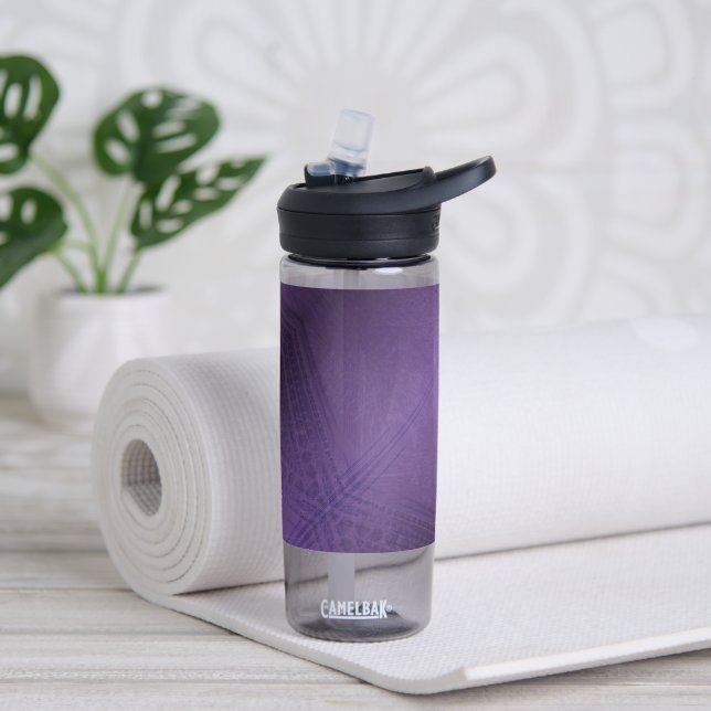 Annahme | Violet Eclectic Boho Pattern Trinkflasche (Yoga)