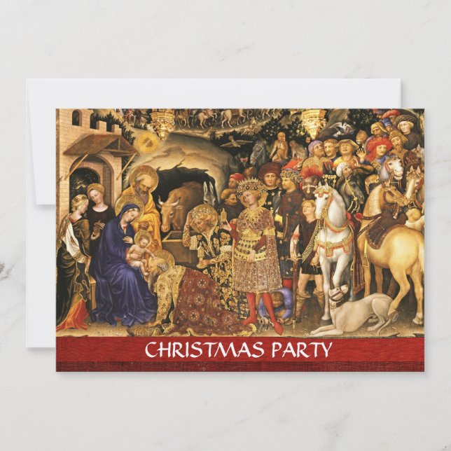 ANNAHME VON MAGI Gentile Da Fabriano, Weihnachten Einladung (Vorderseite)