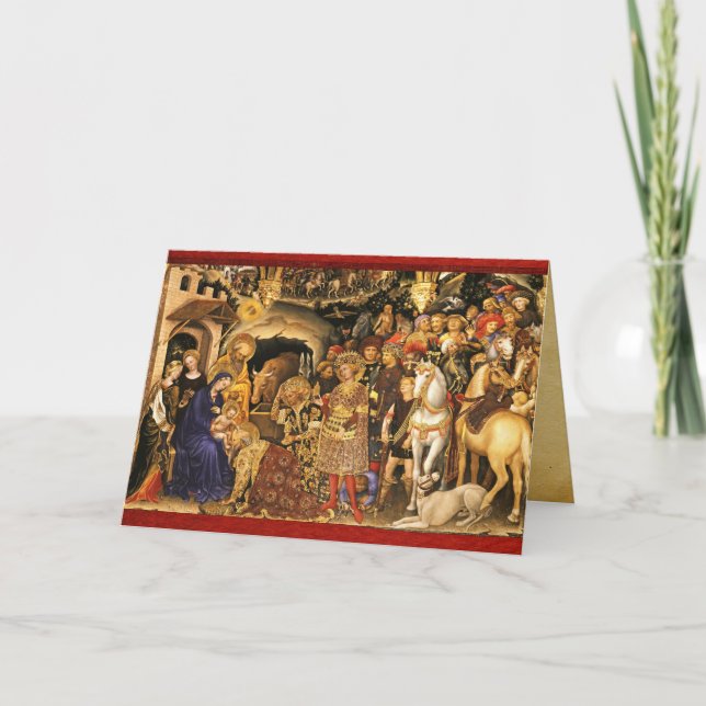 ANNAHME VON MAGI Gentile Da Fabriano, Weihnachten Karte (Vorderseite)