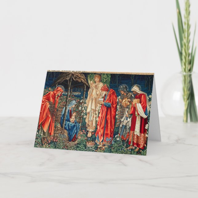 ANNAHME VON MAGI Morris, Burne-Jones Weihnachten Karte (Vorderseite)