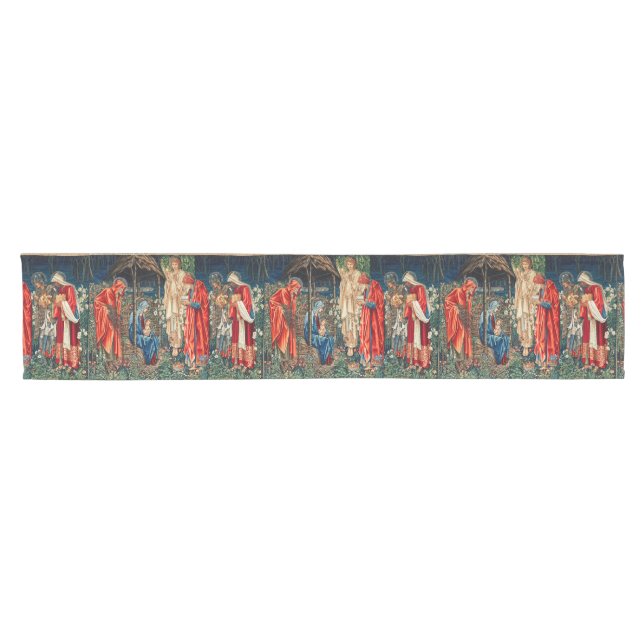 ANNAHME VON MAGI Morris, Burne-Jones Weihnachten  Kurzer Tischläufer (Horizontal)