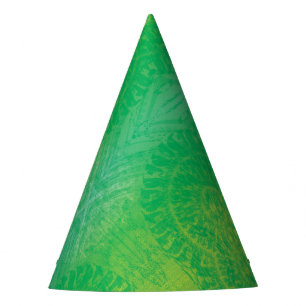 Annahme Yellow Green Blue Boho Medallions Partyhütchen