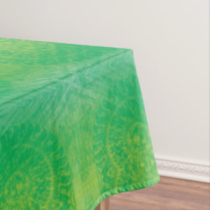Annahme Yellow Green Blue Boho Medallions Tischdecke