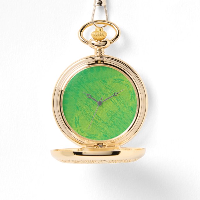 Annahme | Yellow Green Blue Shibori Muster Armbanduhr (Vorderseite)