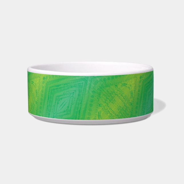 Annahme | Yellow Green Blue Shibori Muster Napf (Vorderseite)