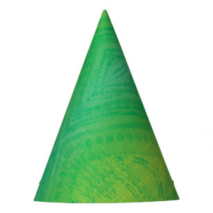 Annahme Yellow Green Blue Shibori Muster Partyhütchen