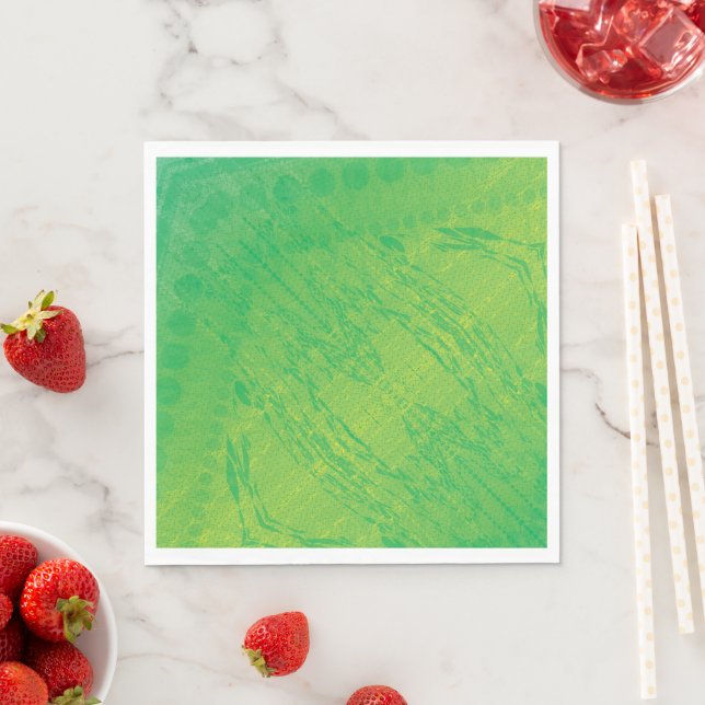 Annahme | Yellow Green Blue Shibori Muster Serviette (Beispiel)