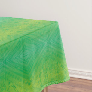 Annahme Yellow Green Blue Shibori Muster Tischdecke