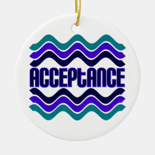 Annahmeangebot in blaugrüner Lila Grafik Keramikornament