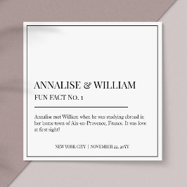Annalisieren Einfache Schwarz-weiße Fun Fakt 1 Hoc Serviette
