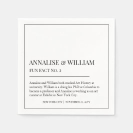 Annalisieren Einfache Schwarz-weiße Fun Fakt 2 Hoc Serviette