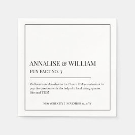 Annalisieren Einfache Schwarz-weiße Fun Fakt 3 Hoc Serviette